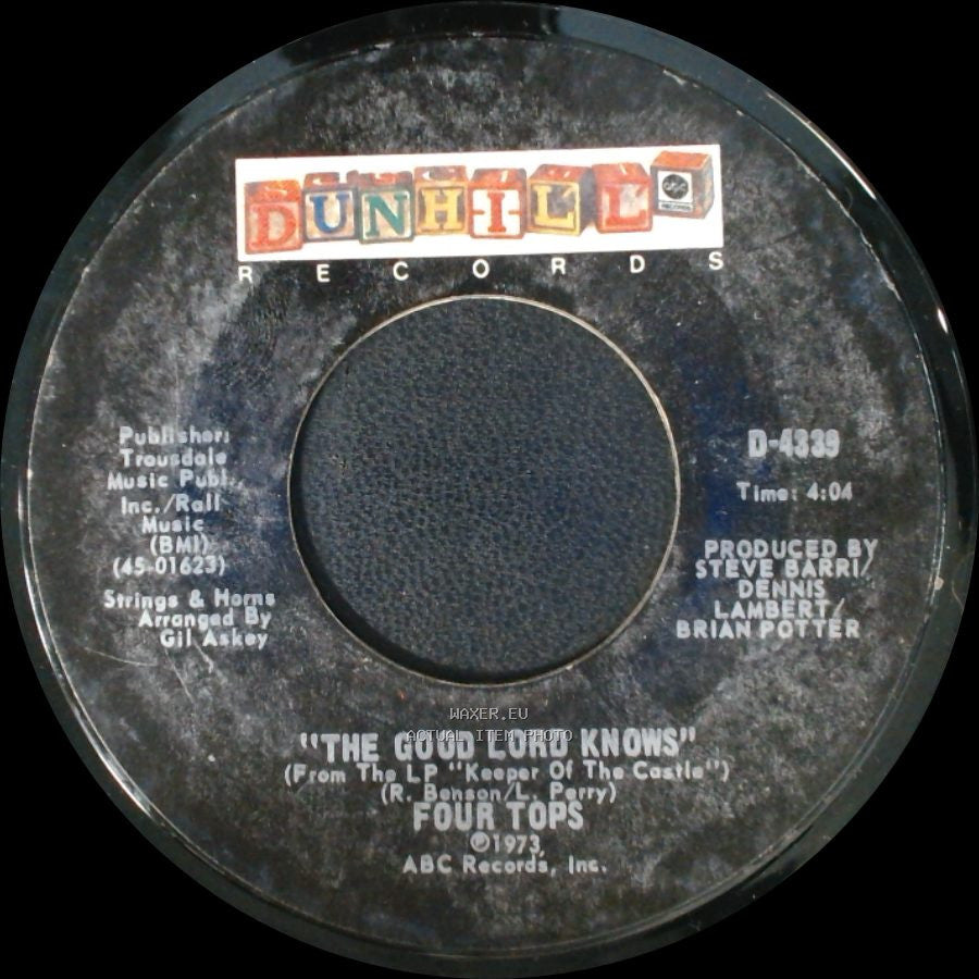 Four Tops - Ain't No Woman (Like The One I've Got) / The Good Lord Knows side B