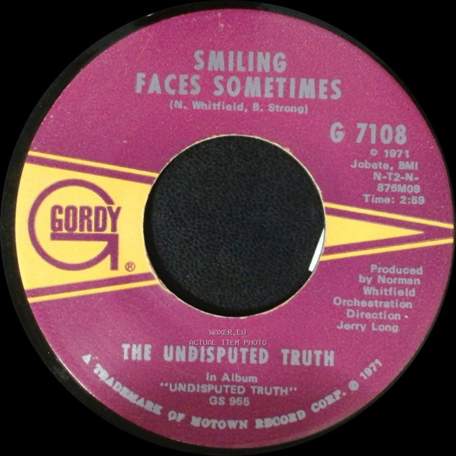 The Undisputed Truth - You Got The Love I Need / Smiling Faces Sometimes side B