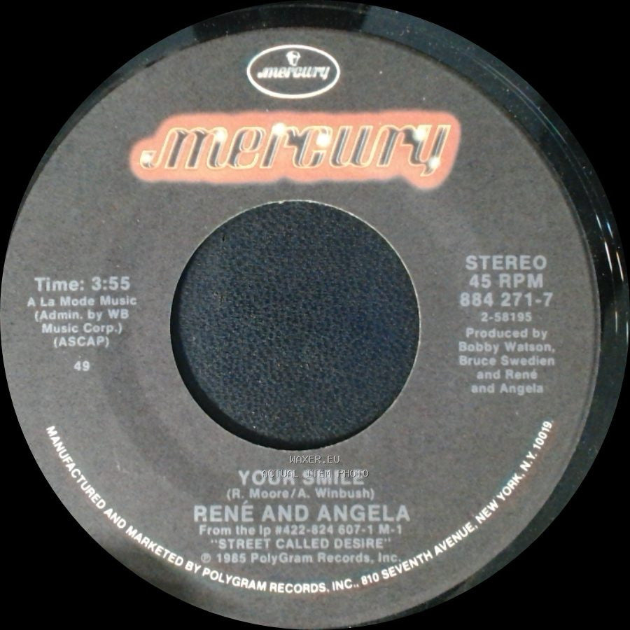 Rene And Angela - Your Smile (Instrumental Version) / Your Smile side B