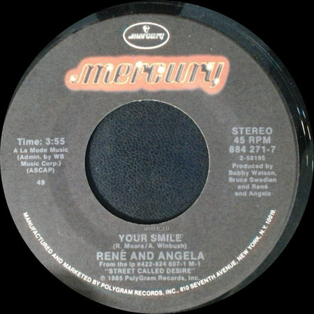 Rene And Angela - Your Smile (Instrumental Version) / Your Smile side B