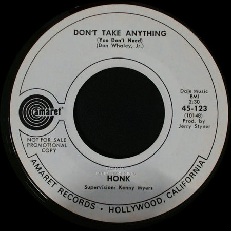 Honk - Don't Take Anything (You Don't Need) / Love Machine side A