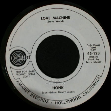 Honk - Don't Take Anything (You Don't Need) / Love Machine side B