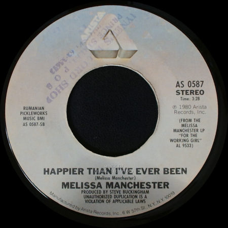 Melissa Manchester And Peabo Bryson / Melissa Manchester - Lovers After All / Happier Than I've Ever Been side B