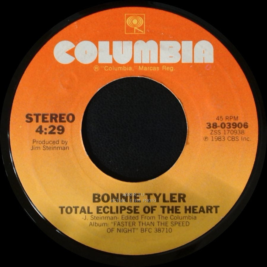 Bonnie Tyler - Total Eclipse Of The Heart / Straight From The Heart side A
