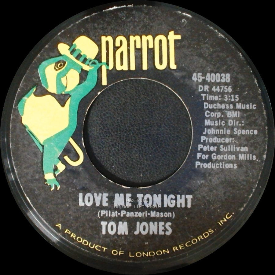 Tom Jones - Love Me Tonight / Hide And Seek side A