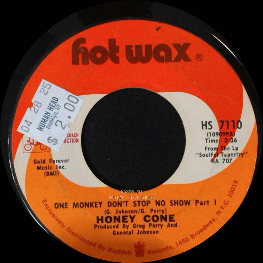 Honey Cone - One Monkey Don't Stop No Show Part Ii / One Monkey Don't Stop No Show Part I side B
