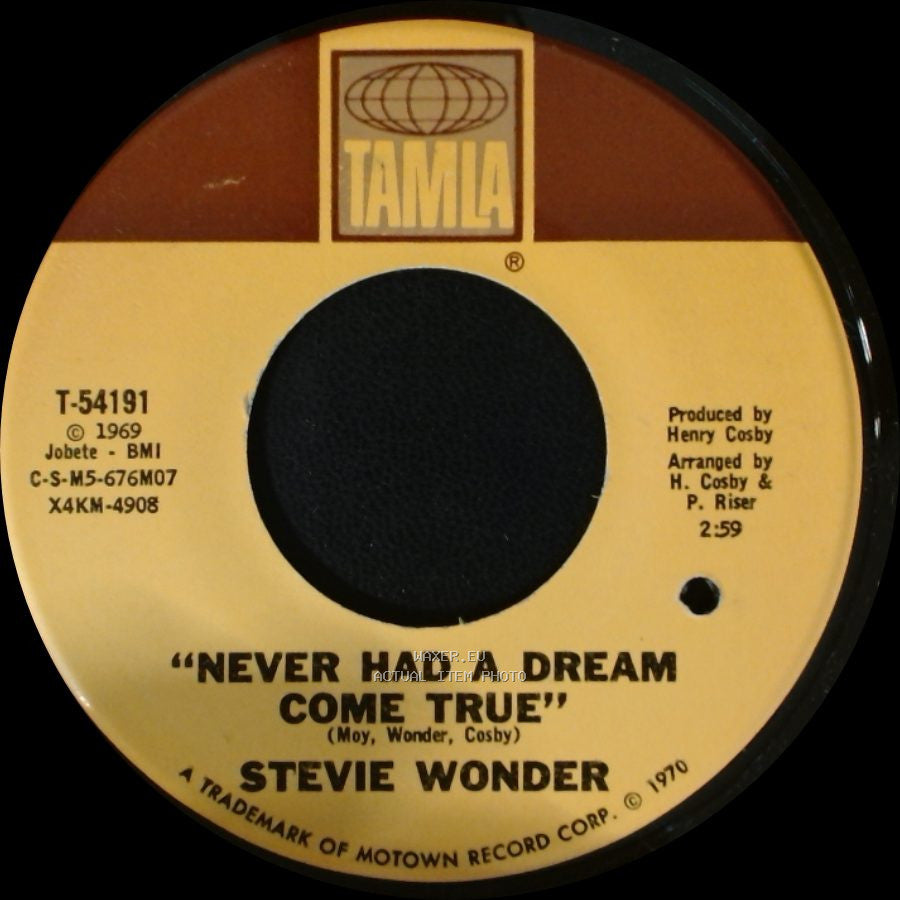 Stevie Wonder - "Somebody Knows, Somebody Cares" / Never Had A Dream Come True side B