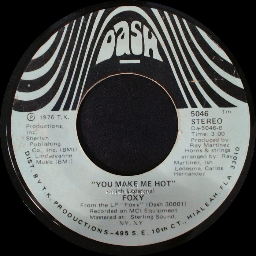 Foxy - Get Off / You Make Me Hot side B