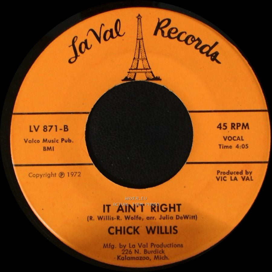 Chick Willis - It Ain't Right / Stoop Down Baby side A