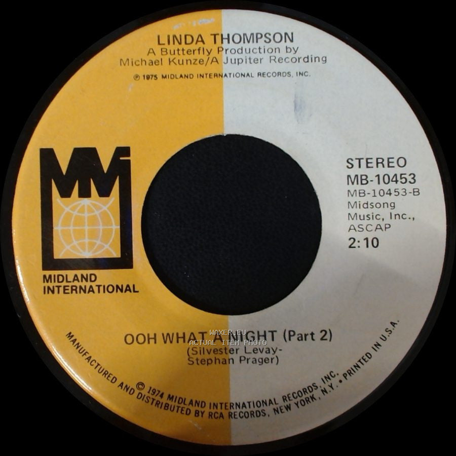 Linda Thompson - Ooh What A Night (Part 1) / Ooh What A Night (Part 2) side B