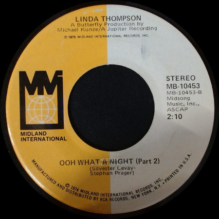 Linda Thompson - Ooh What A Night (Part 1) / Ooh What A Night (Part 2) side B