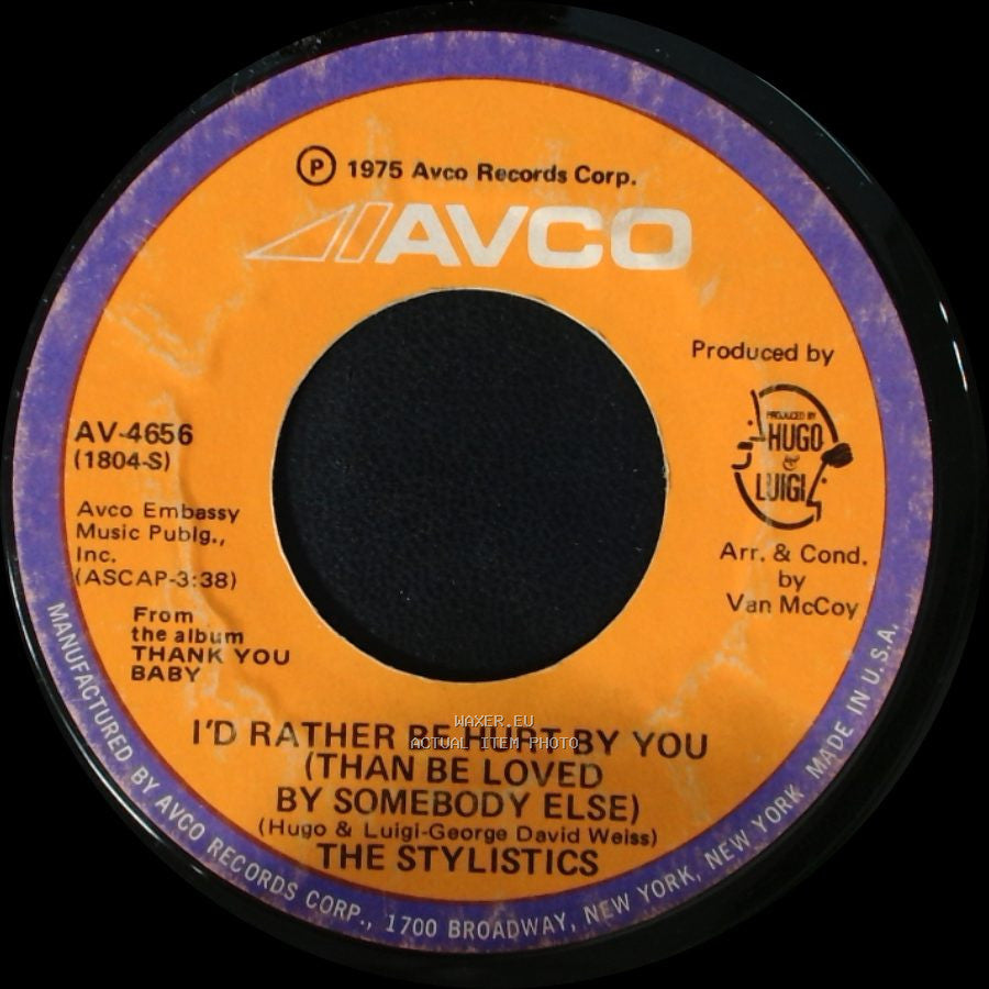 The Stylistics - Can't Give You Anything (But My Love) / I'd Rather Be Hurt By You (Than Be Loved By Somebody Else) side B