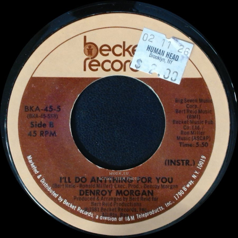 Denroy Morgan - I'll Do Anything For You / I'll Do Anything For You (Instr.) side B