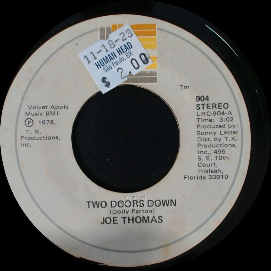 Joe Thomas - Two Doors Down / Here I Come side A