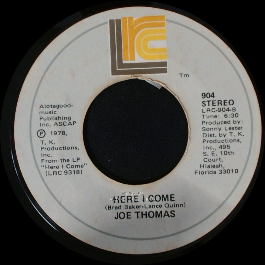 Joe Thomas - Two Doors Down / Here I Come side B