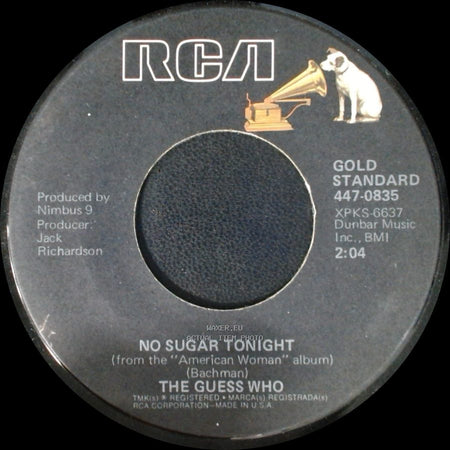 The Guess Who - American Woman / No Sugar Tonight side B