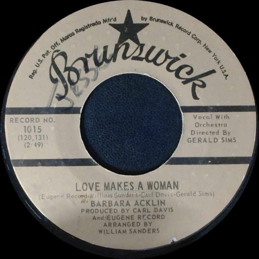 Barbara Acklin - Love Makes A Woman / Come And See Me Baby side A
