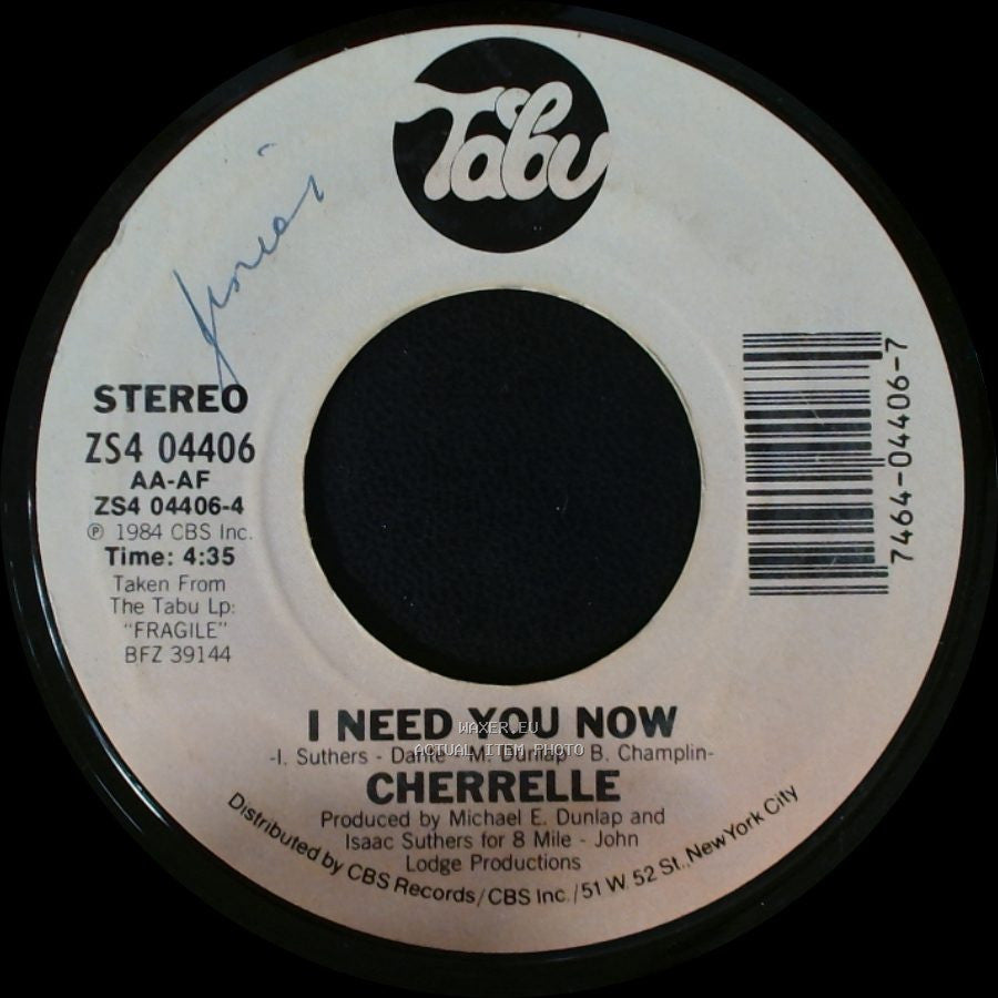 Cherrelle - I Need You Now / I Didn't Mean To Turn You On side A