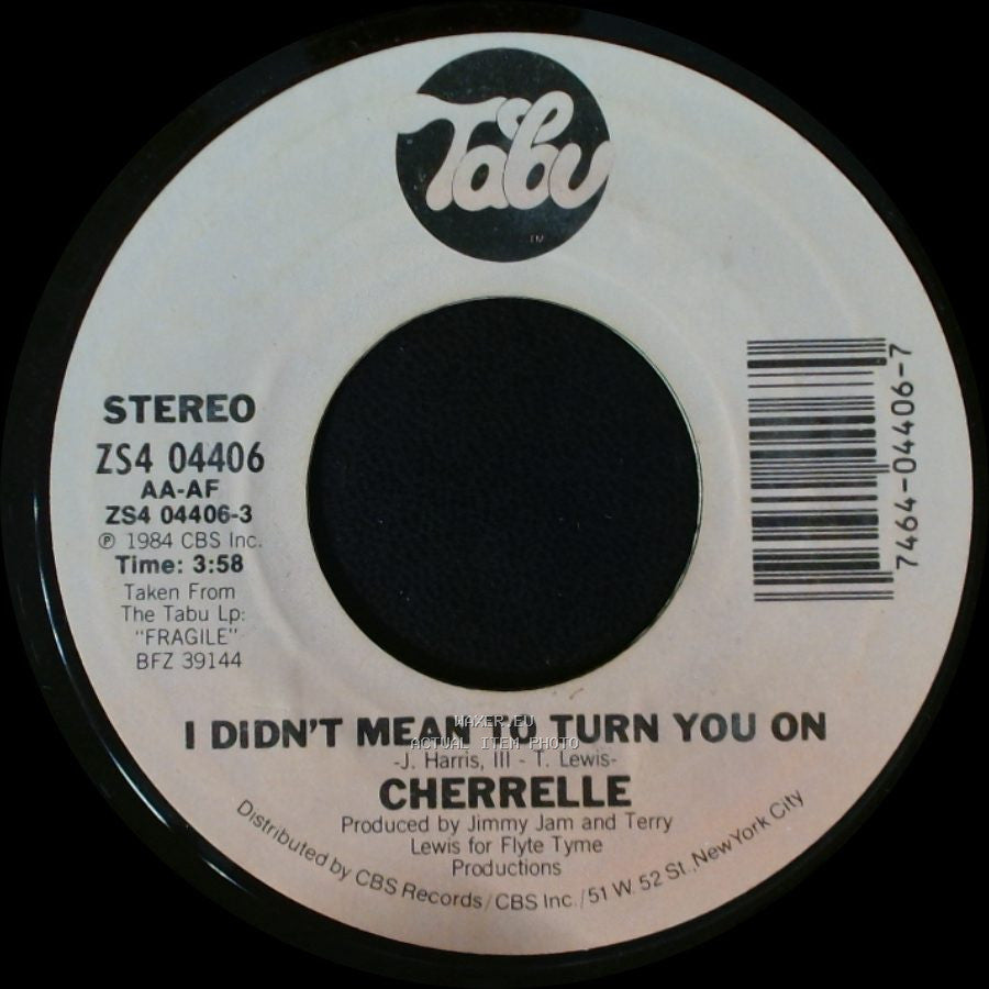 Cherrelle - I Need You Now / I Didn't Mean To Turn You On side B