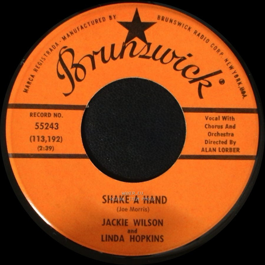 Jackie Wilson And Linda Hopkins - Say I Do / Shake A Hand side B
