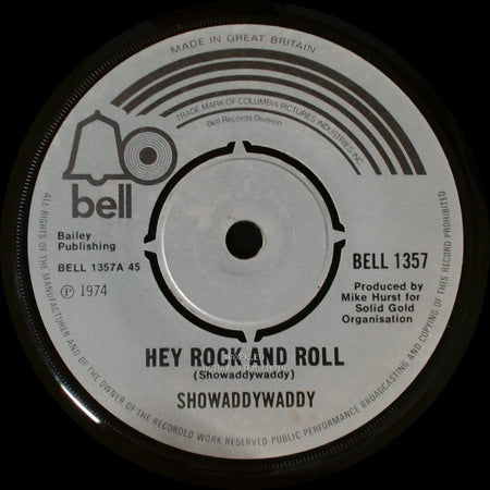 Showaddywaddy - You Will Lose Your Love Tomorrow / Hey Rock And Roll side B