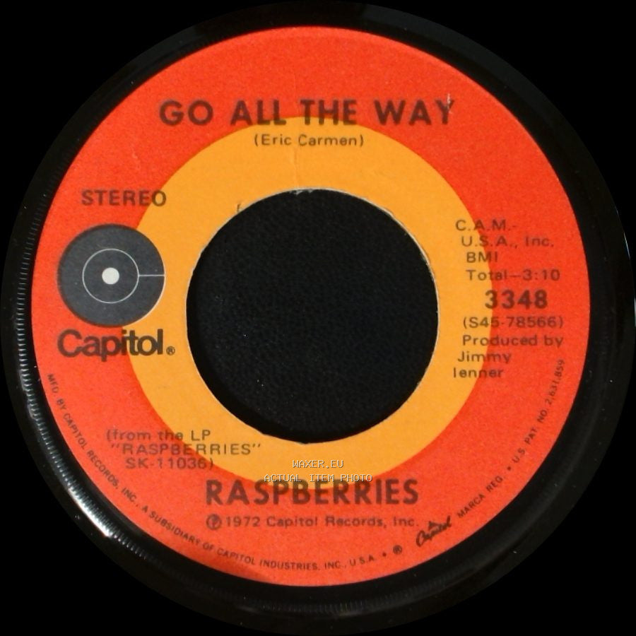 Raspberries - With You In My Life / Go All The Way side B