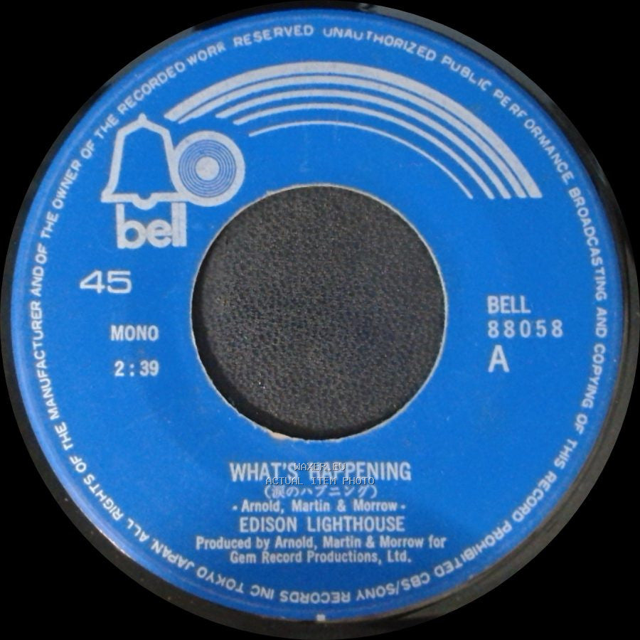 Edison Lighthouse - What's Happening / Take A Little Time side A