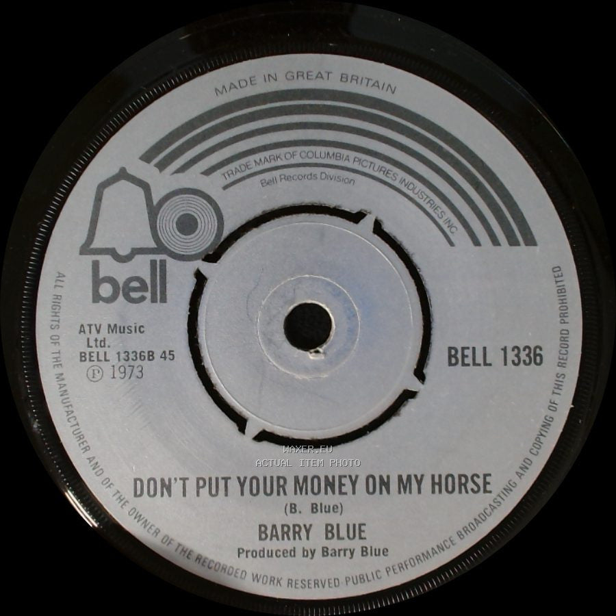 Barry Blue - Do You Wanna Dance? / Don't Put Your Money On My Horse side B