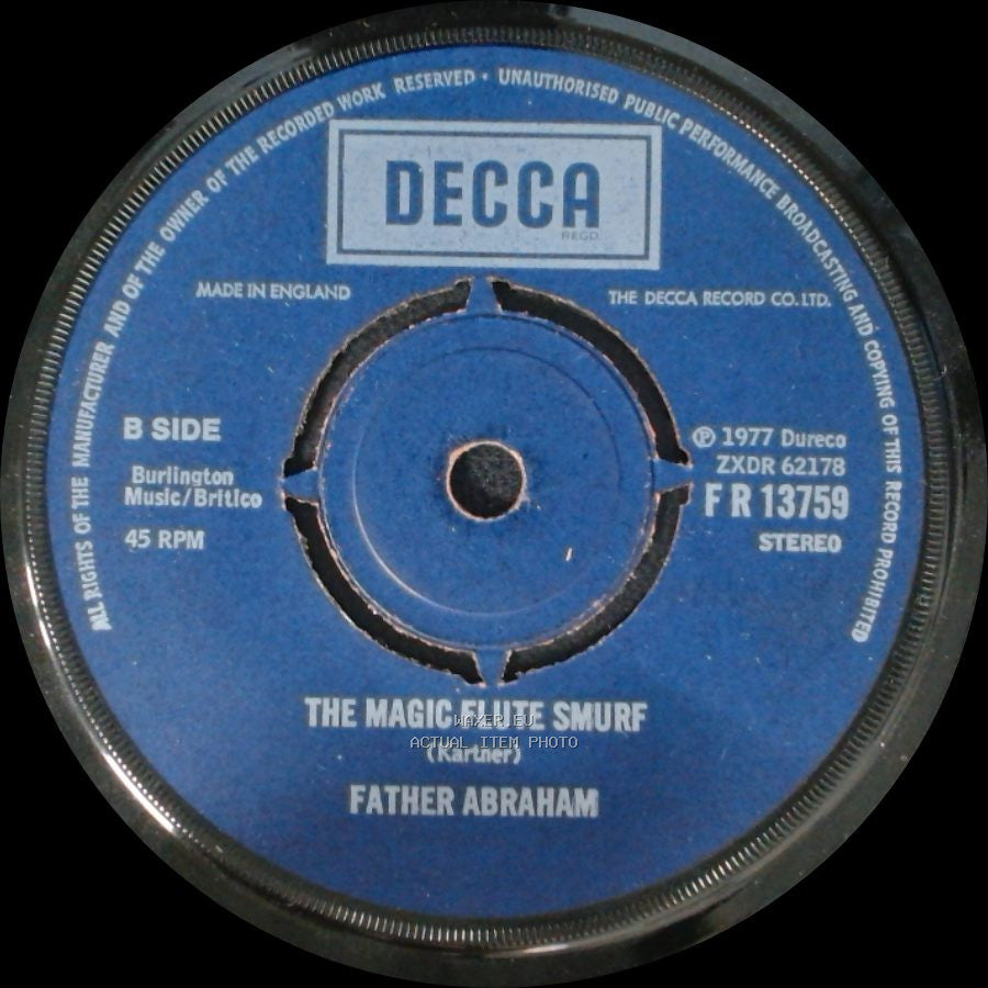 Father Abraham - The Smurf Song / The Magic Flute Smurf side B