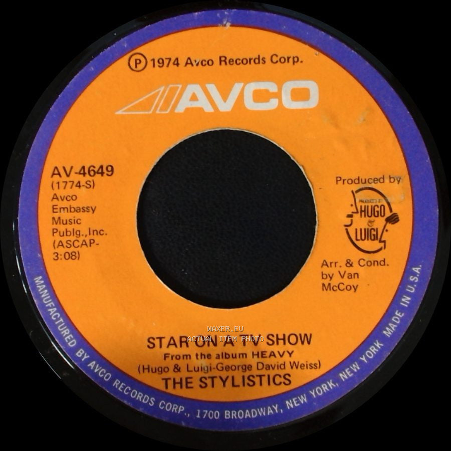 The Stylistics - Hey Girl, Come And Get It / Star On A Tv Show side B