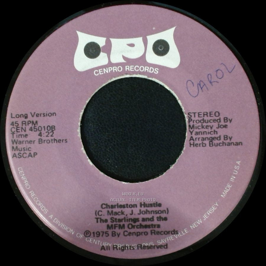 The Starlings And The Mfm Orchestra - Charleston Hustle / Charleston Hustle side A