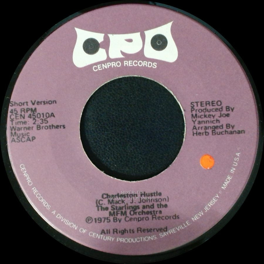 The Starlings And The Mfm Orchestra - Charleston Hustle / Charleston Hustle side B