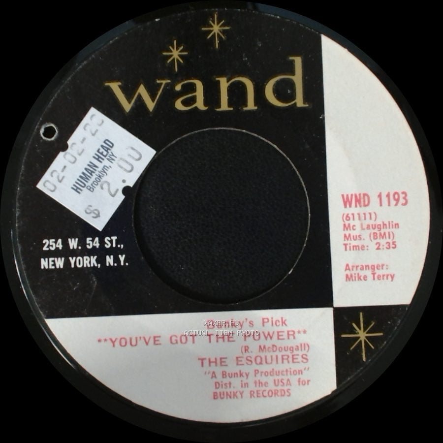 The Esquires - No Doubt About It / "You've Got The Power" side B