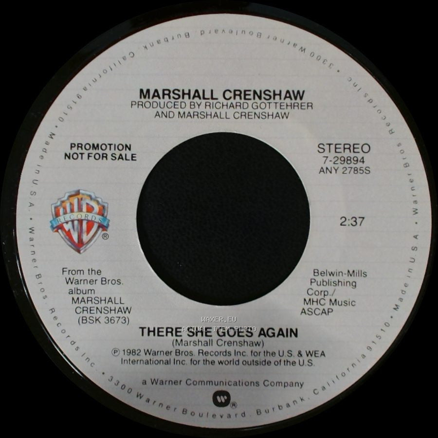 Marshall Crenshaw - There She Goes Again / There She Goes Again side B