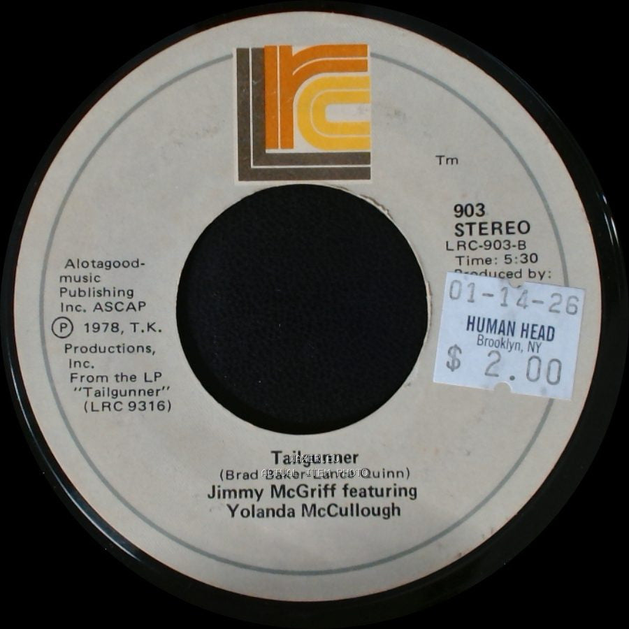 Jimmy Mcgriff Featuring Yolanda Mccullough - Tailgunner / Don't It Make My Brown Eyes Blue side A