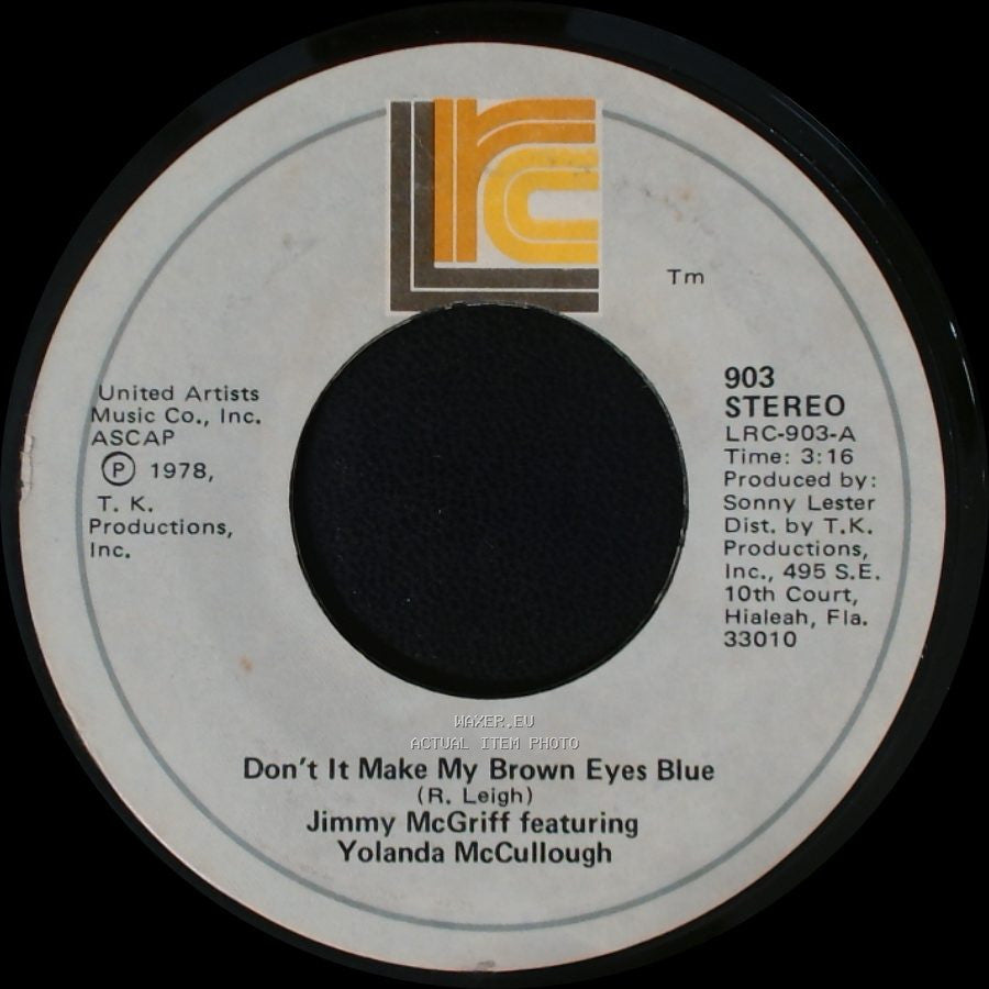 Jimmy Mcgriff Featuring Yolanda Mccullough - Tailgunner / Don't It Make My Brown Eyes Blue side B