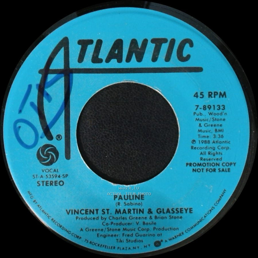 Vincent St. Martin & Glasseye - Pauline / Pauline side A