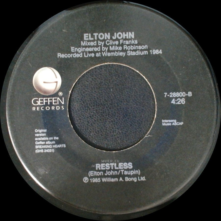 Elton John - Nikita / Restless side B