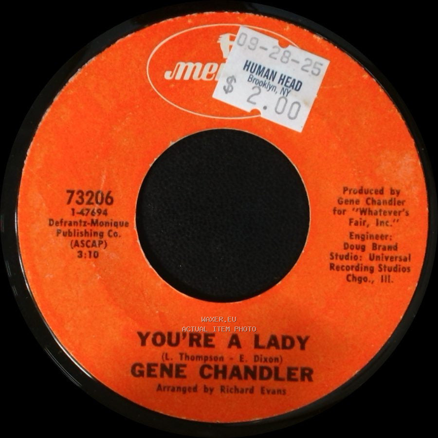 Gene Chandler - You're A Lady / Stone Cold Feeling side A