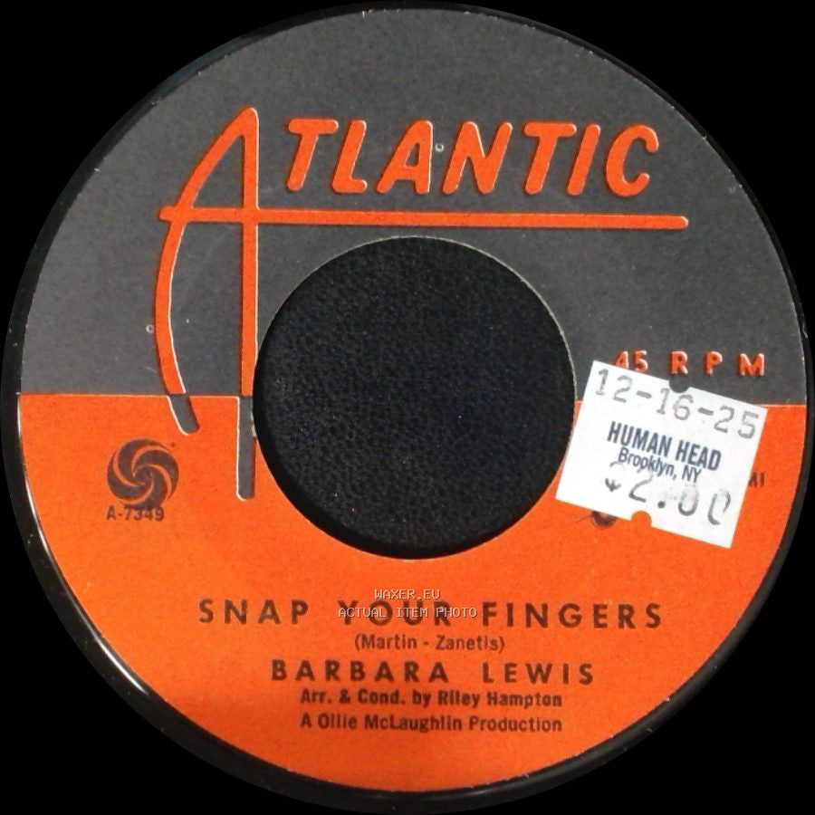 Barbara Lewis - Puppy Love / Snap Your Fingers side B