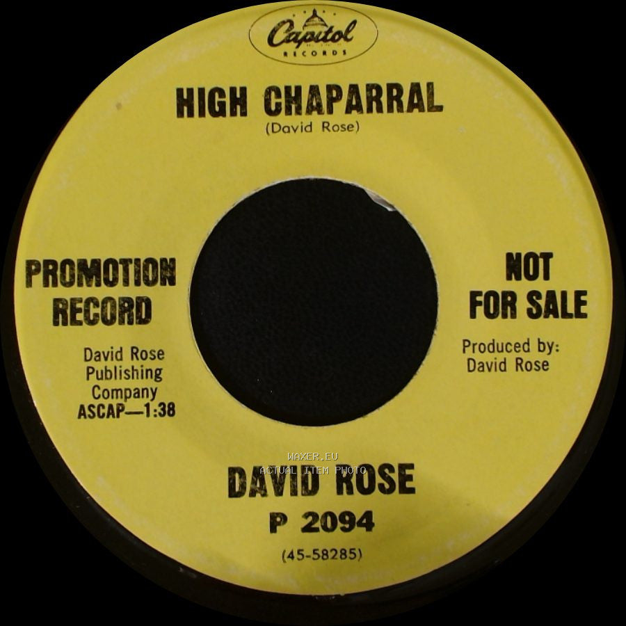 David Rose - Merci Cherie / High Chaparral side B