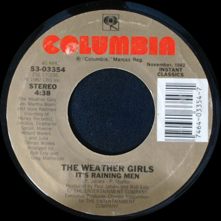 The Weather Girls - It's Raining Men / It's Raining Men side B