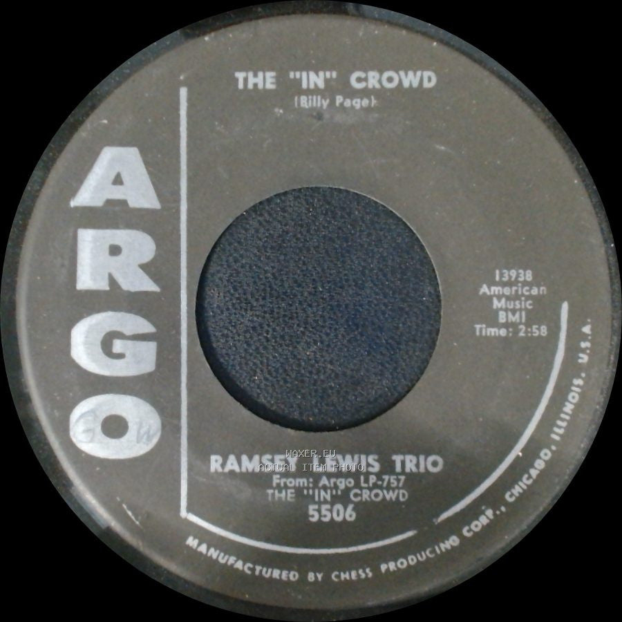 Ramsey Lewis Trio - Since I Fell For You / The "In" Crowd side B