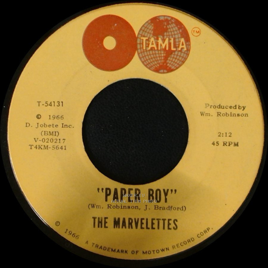 The Marvelettes - Paper Boy / You're The One side A
