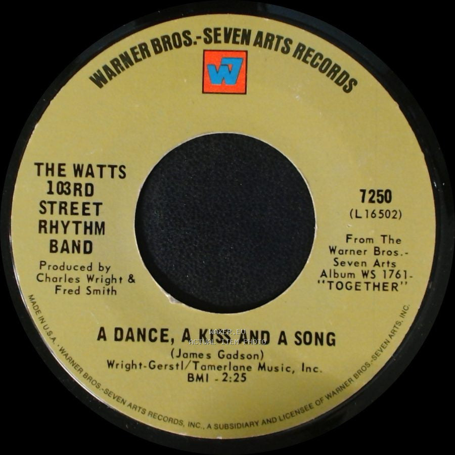 The Watts 103Rd Street Rhythm Band - Do Your Thing / A Dance, A Kiss And A Song side B