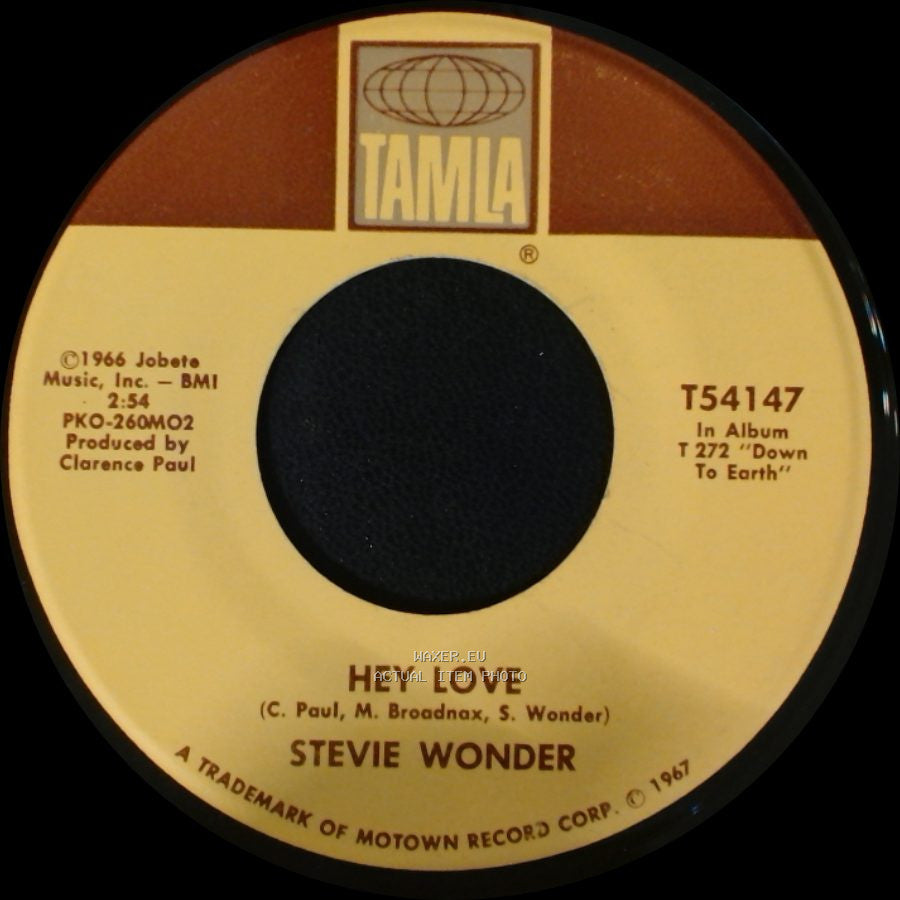 Stevie Wonder - Hey Love / Travlin' Man side A