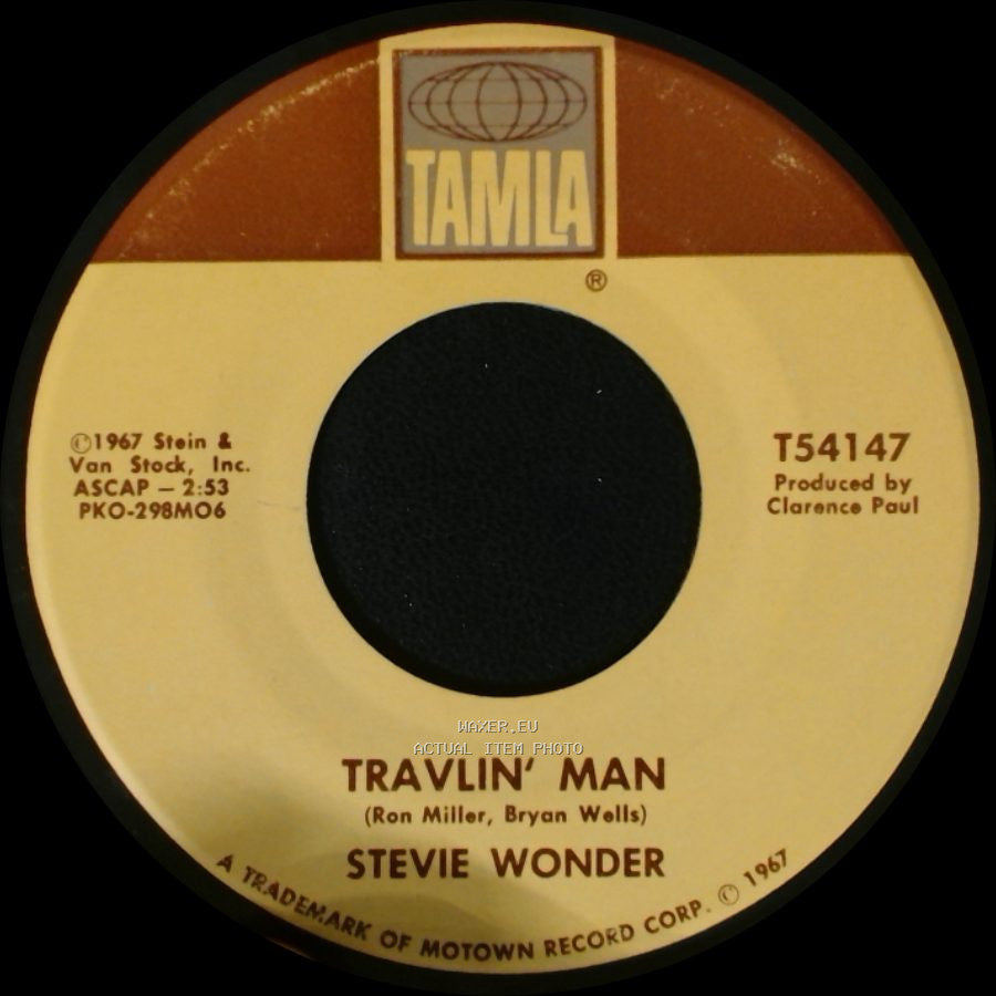 Stevie Wonder - Hey Love / Travlin' Man side B