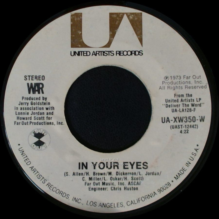 War - Me And Baby Brother / In Your Eyes side B