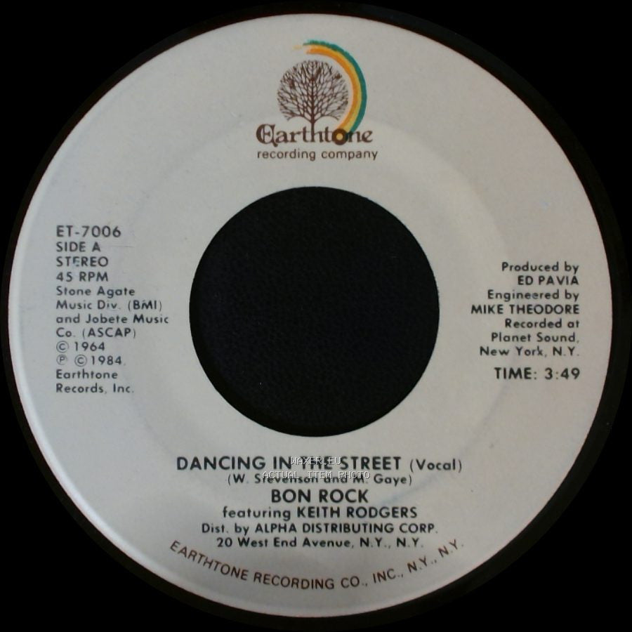 Bon Rock Featuring Keith Rodgers / Bon Rock - Dancing In The Street / Dancing In The Street (Instrumental) side A