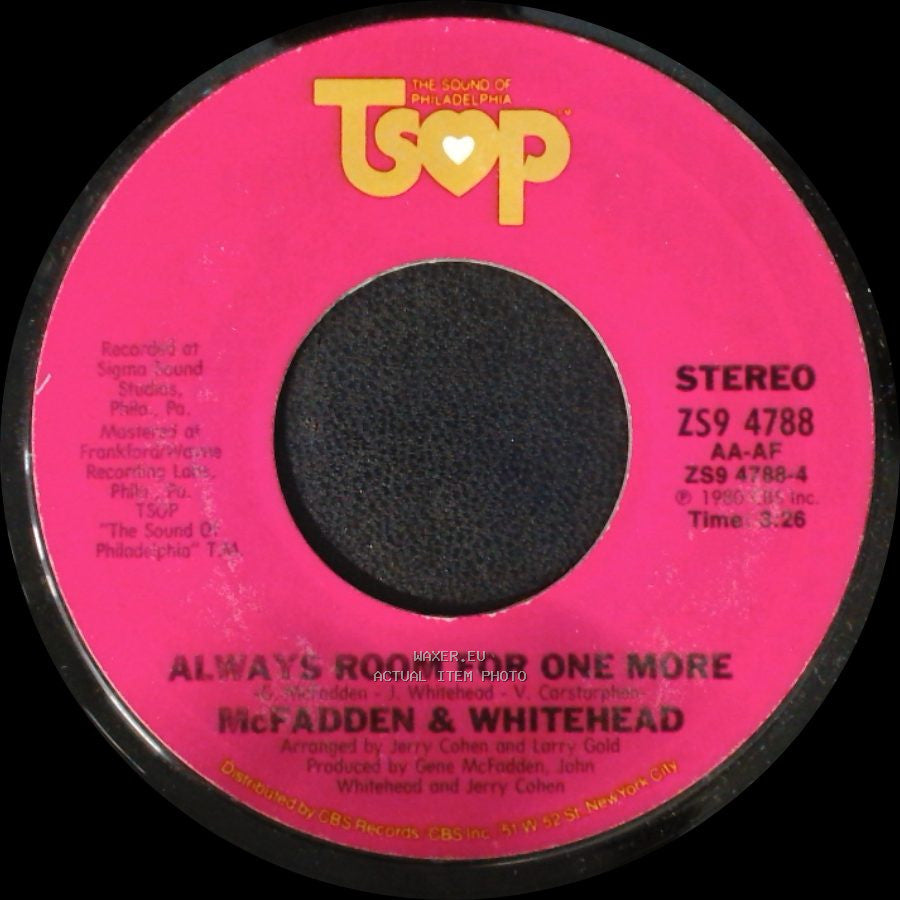 Mcfadden & Whitehead - Always Room For One More / I Heard It In A Love Song side A